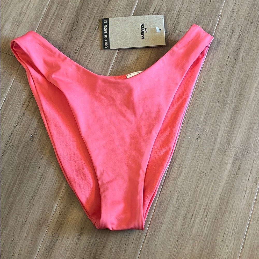 NWT Nike Pink High-Cut Bikini Bottoms S